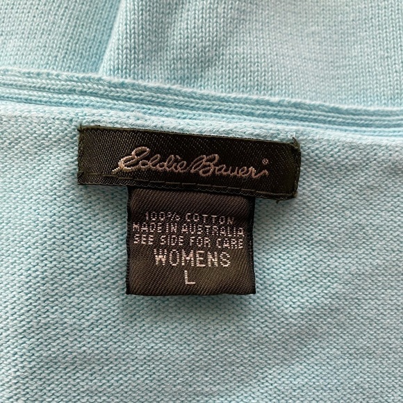 Eddie Bauer light blue Sleeveless Top sweater vest pull over knit - Picture 5 of 8